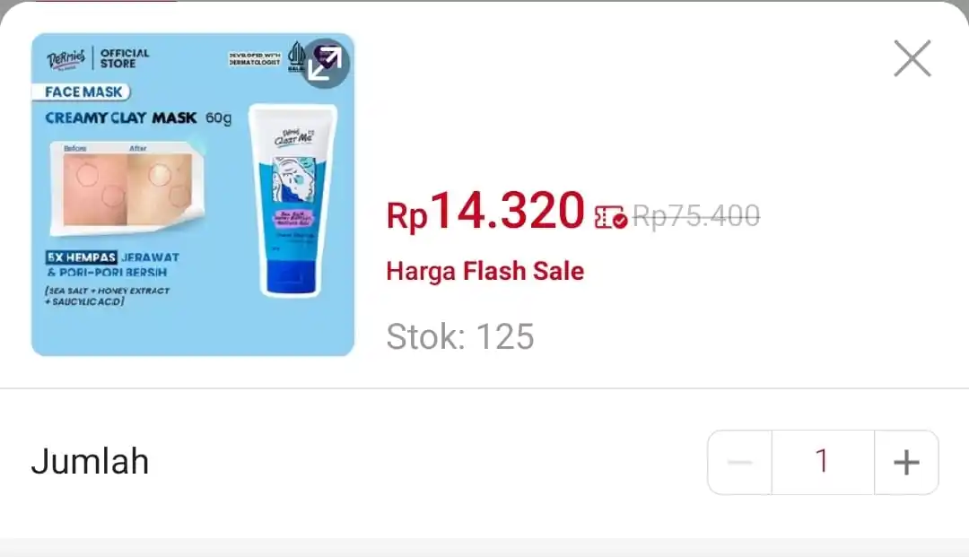 Image from PROMO SHOPEE DAN SHOPEEFOOD 🧡: DERMIES Clear Me Creamy Clay Mask https://s.shopee.co.id/3LFDvrKZH8?s...