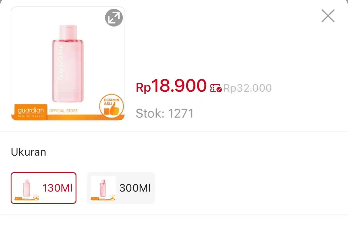 Image from PROMO SHOPEE DAN SHOPEEFOOD 🧡: Glad2Glow Cherry Blossom Betaine Micellar Water https://s.shopee.co.i...