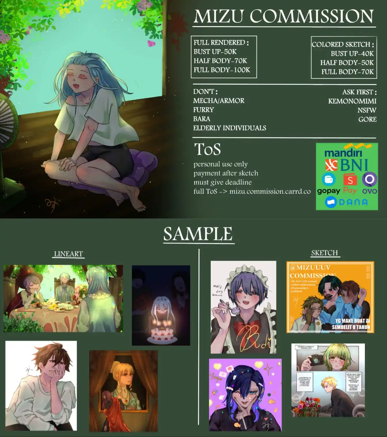 Image from LAPAK COMMS ID 🦭: haii aku mizu yang buka komis selamanya,  ayo beli komis ak mulai 40k ...