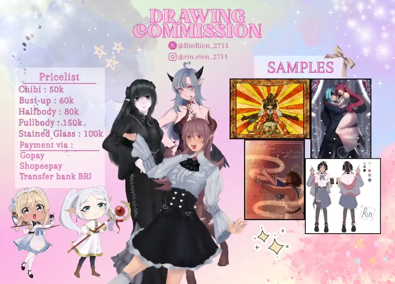 Image from LAPAK COMMS ID 🦭: Hiii, Rin buka komis lagii (∩´∀`∩)*゜ Slot (0/3) ToS ‼️ - DP 50% di s...