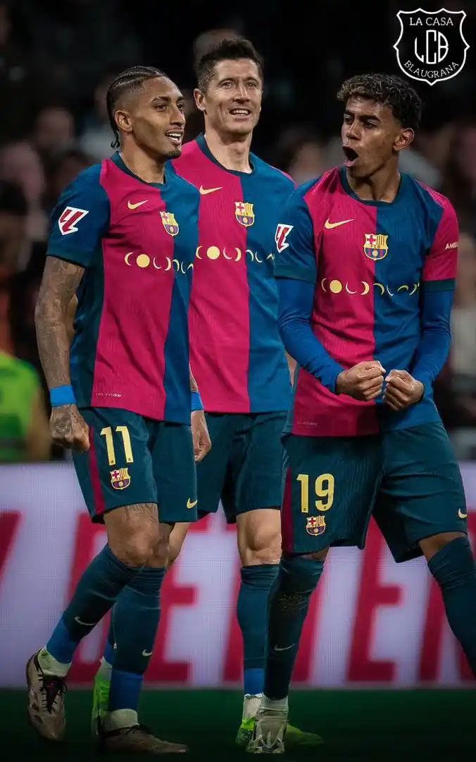 Image from La Casa Blaugrana 💙❤️ (FC Barcelona | Lamine Yamal | Lionel Messi): 🗣️ "Jugar con futbolistas de la talla de Raphinha y Robert es mucho m...