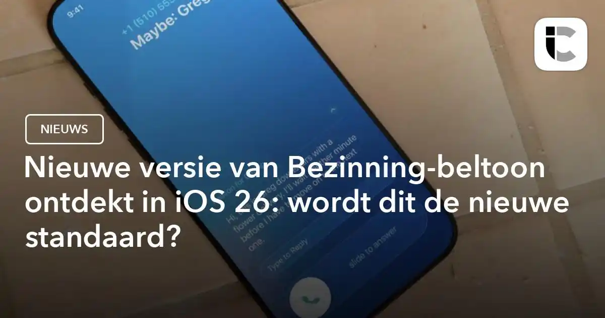 Image from iCulture: *Komt er een nieuwe standaard beltoon aan?*  In de (verborgen) bestand...