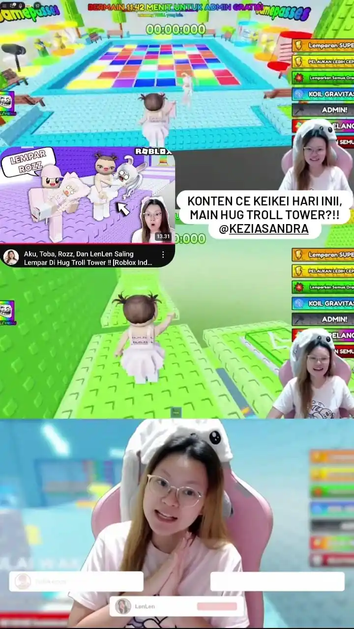 Image from ✨Keinyot Comunnity✨: konten Ce KeiKei hari inii, man hug troll tower bareng Ce Len Bang Tob...