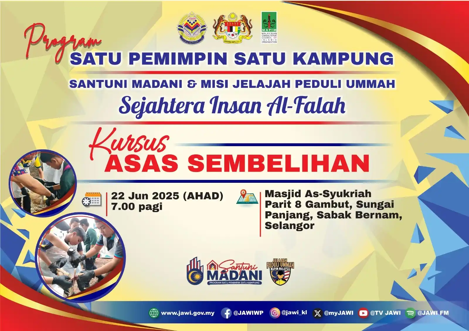 Image from Jabatan Agama Islam Wilayah Persekutuan (JAWI) : 🔪🐓 KURSUS ASAS SEMBELIHAN Ilmu penting, amalan seumur hidup 📅 22 J...