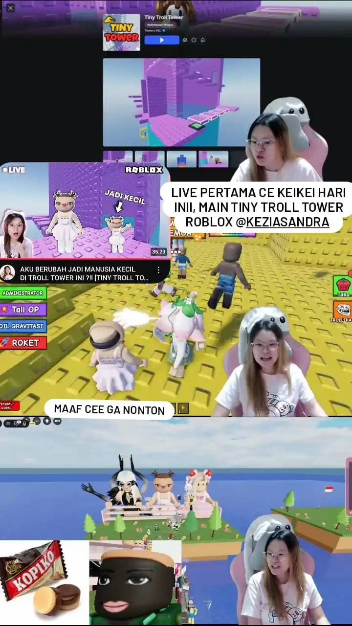 Image from ✨Keinyot Comunnity✨: live pertama Ce KeiKei hari inii, main tiny troll towerr [roblox Indon...