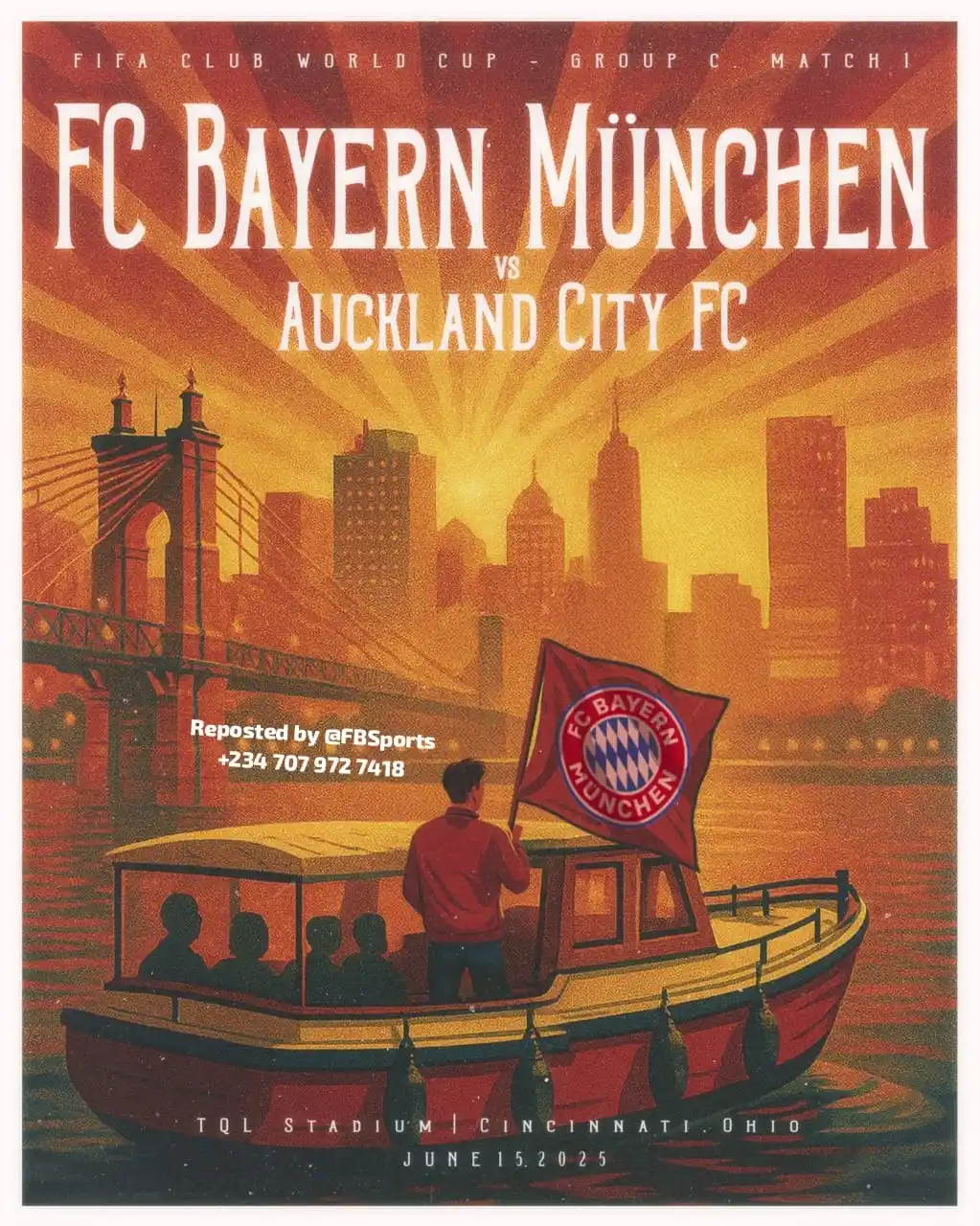 Image from FB Sports: Matchday is on the horizon. 🌇 Kicking Group C off in Cincinnati. 🤩  ...