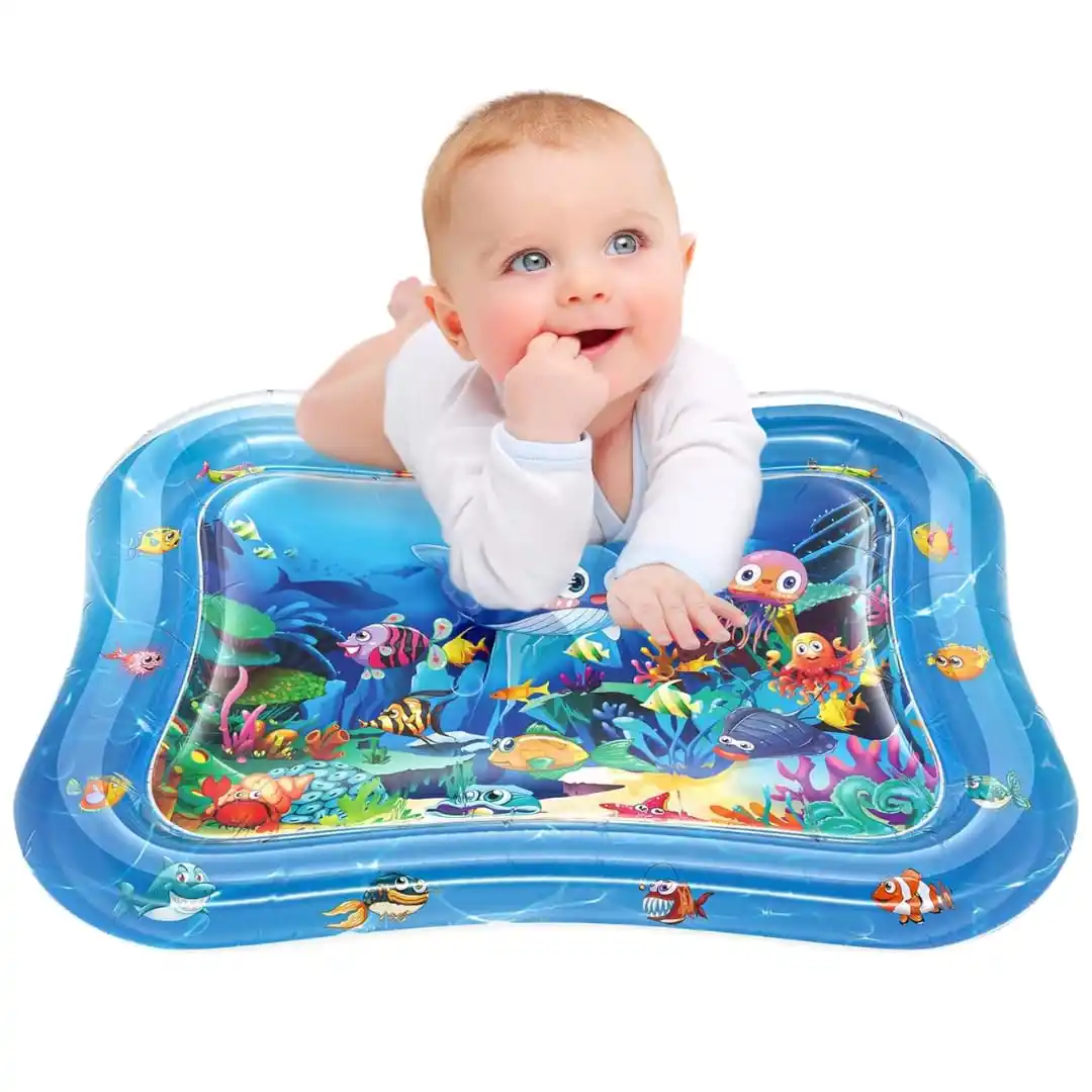 Image from VRK DEALS BAZAAR: Mini Wonders Inflatable Water Play Mat, Baby Tummy Time Mat, Safe BPA-...