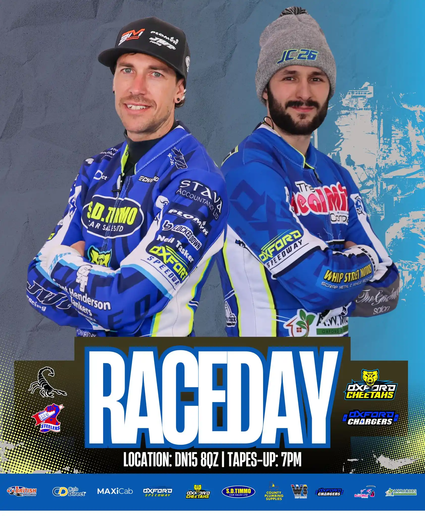 Image from Oxford Speedway: 🐆⚡️ | 𝗥𝗔𝗖𝗘𝗗𝗔𝗬  Double duty for Oxford today! 🏁  Both the Chee...
