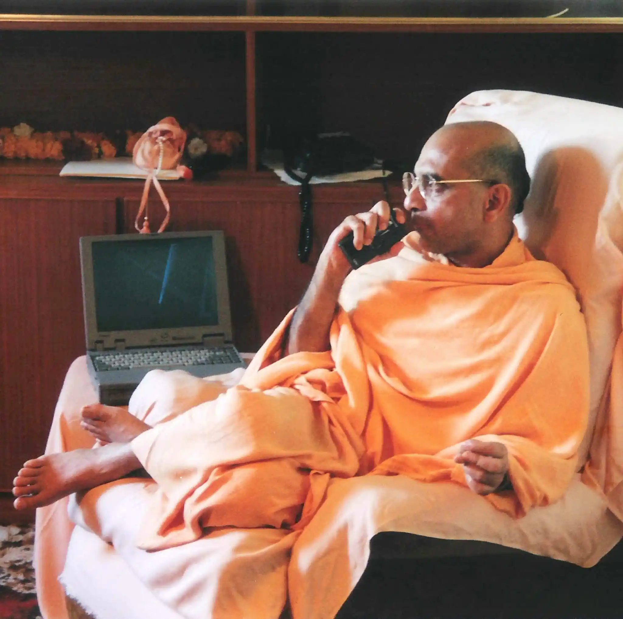 Image from HH Bhakti Charu Swami: 🌞 *Sun is there and your back is at the Sun; how will you see your...