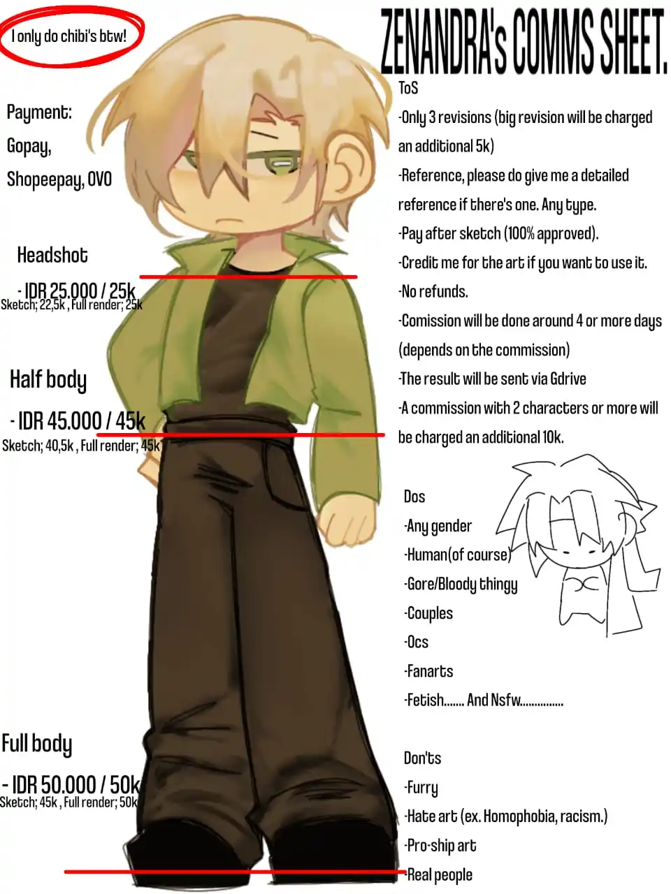 Image from LAPAK COMMS ID 🦭: ToS -Only 3 revisions (big revision will be charged an additional 5k) ...