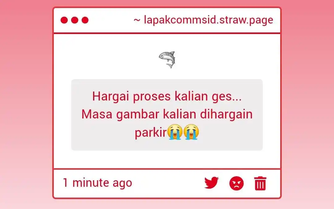 Image from LAPAK COMMS ID 🦭: Tukang parkir aja kadang minta 5rb 😭🙏 —🦈...