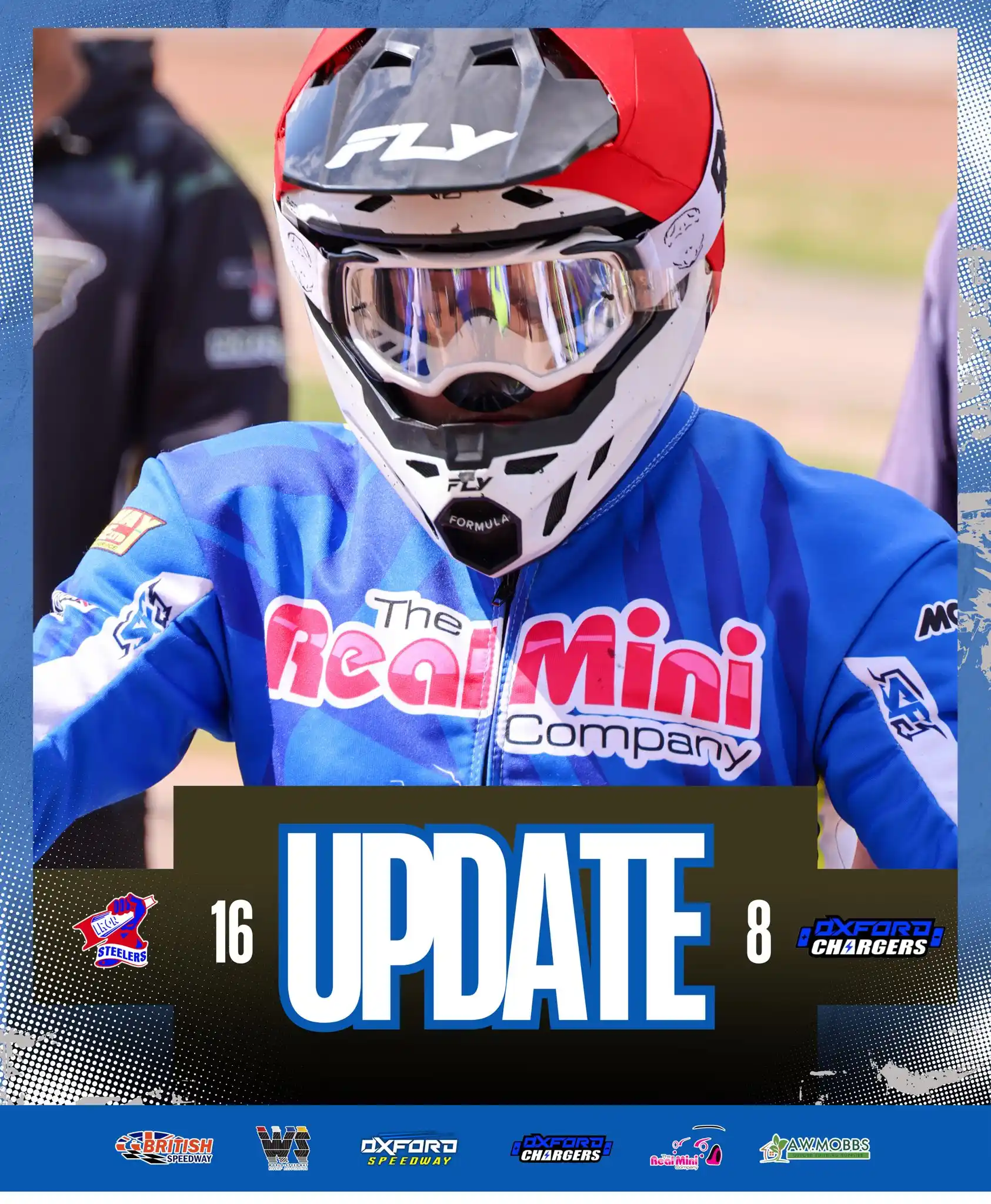 Image from Oxford Speedway: 𝗨𝗣𝗗𝗔𝗧𝗘 | After 4️⃣ heats 🦂 16-8⚡️ ©️ Steve Edmunds <a class="...