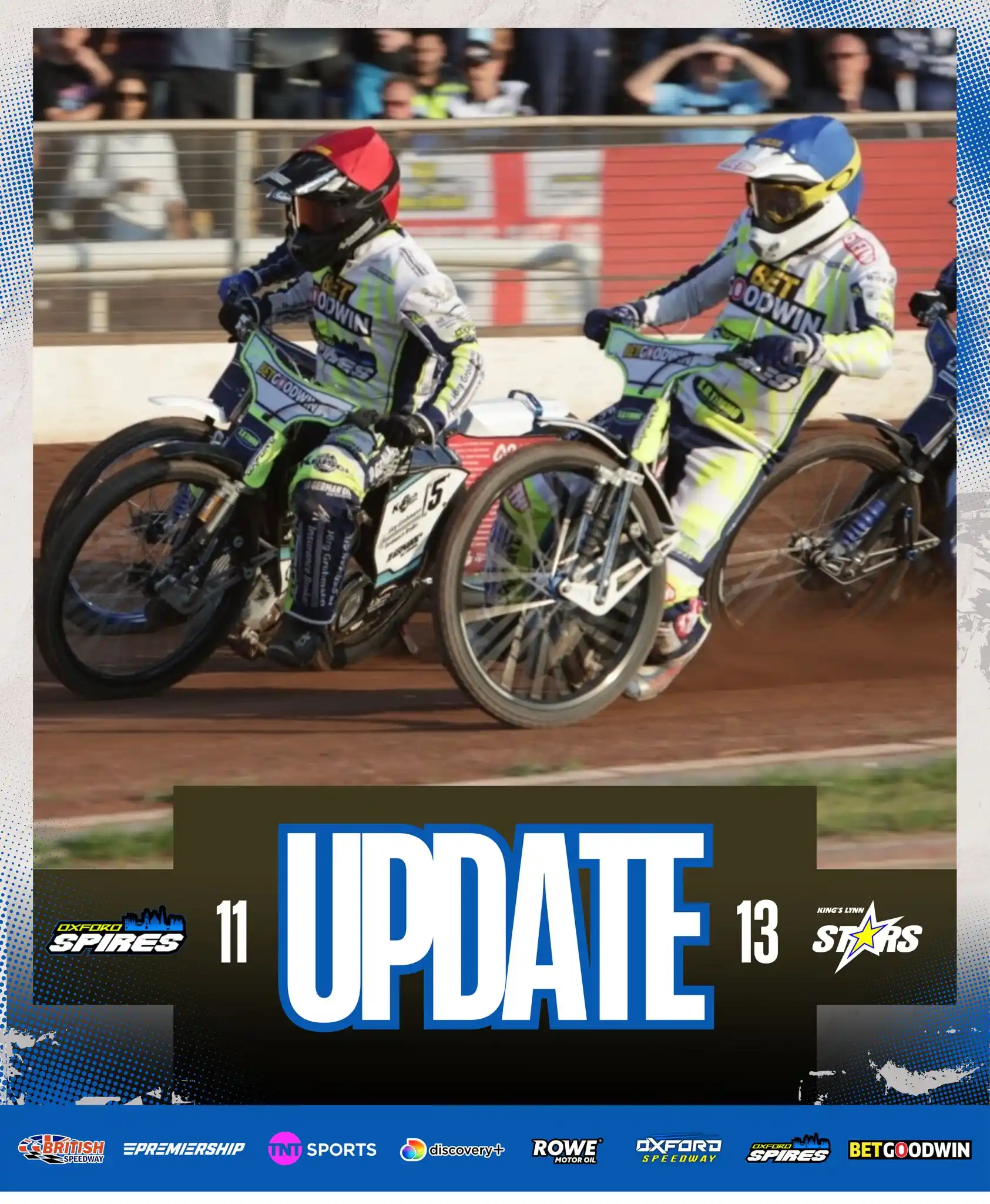 Image from Oxford Speedway: 𝗨𝗣𝗗𝗔𝗧𝗘 | After 4️⃣ heats <a class="text-blue-500 hover:underline...