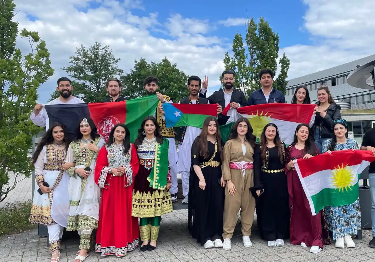 Image from د غورځنګ میډیا✌️PTM Updates): Afghan, Baloch and Kurd community in Germany.  Afghanistan Balochistan...