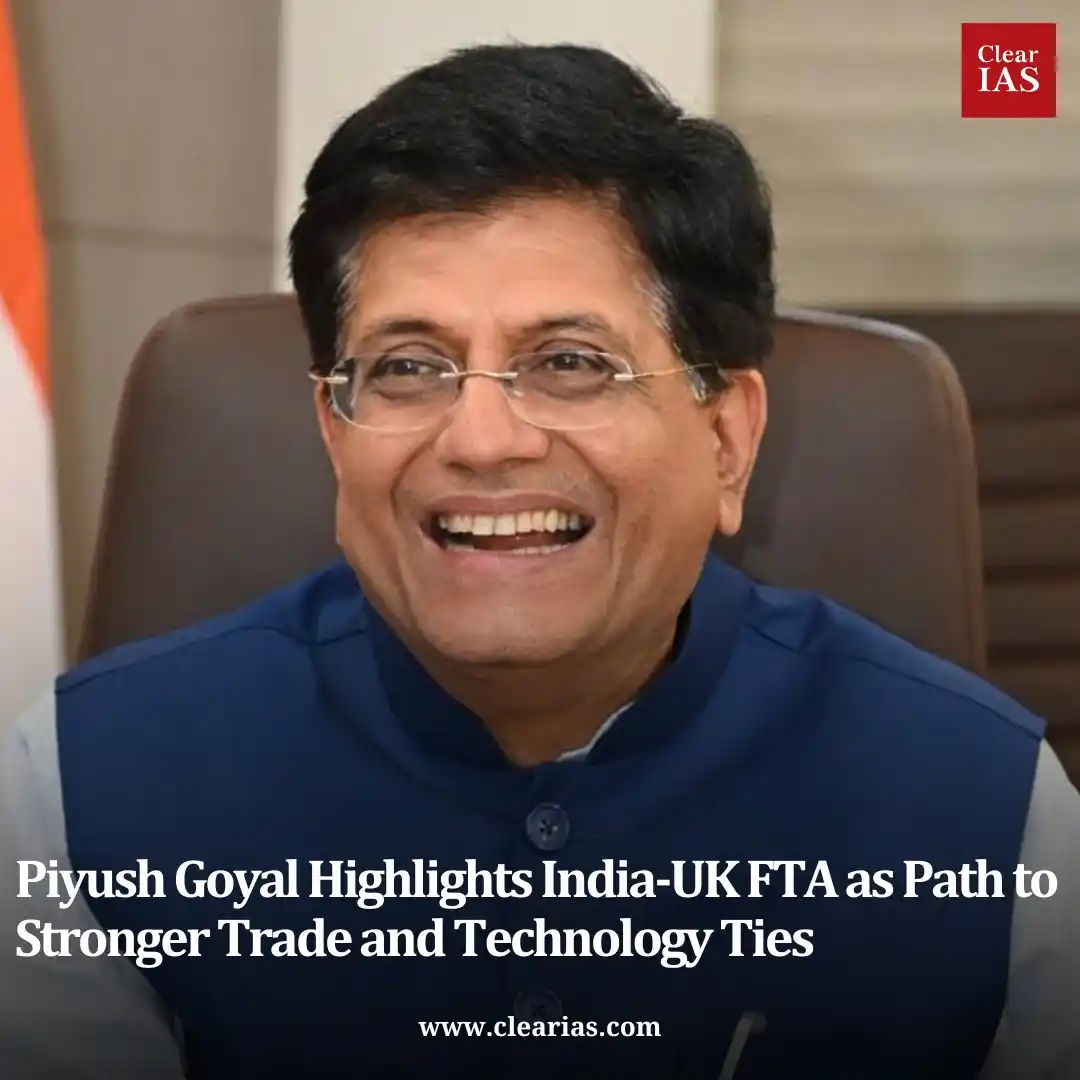Image from ClearIAS: At the India Global Forum 2025 in London, Commerce Minister Piyush Goy...