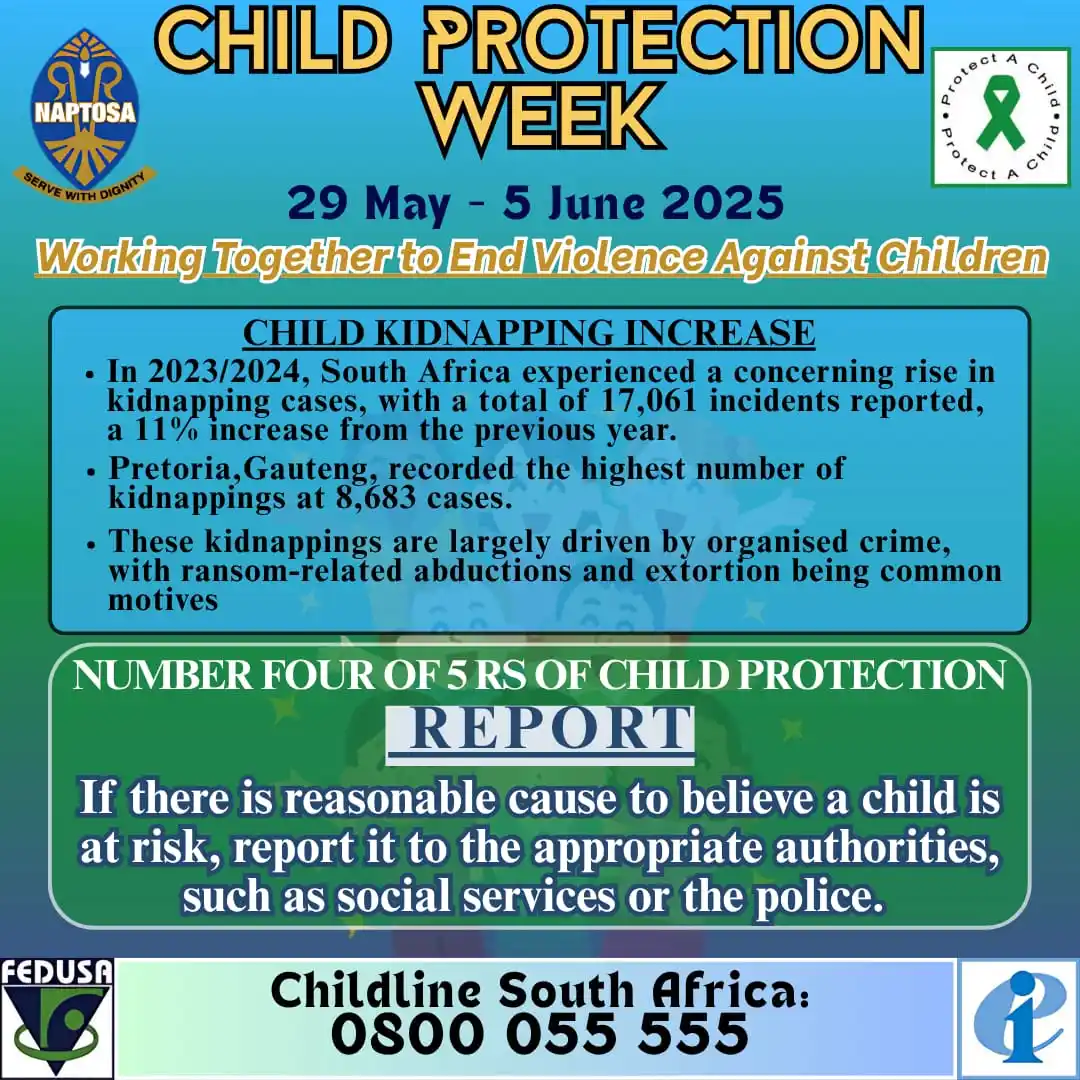 Image from NAPTOSA (National): Child Protection Week may be ending, but our efforts shouldn't. Let's ...
