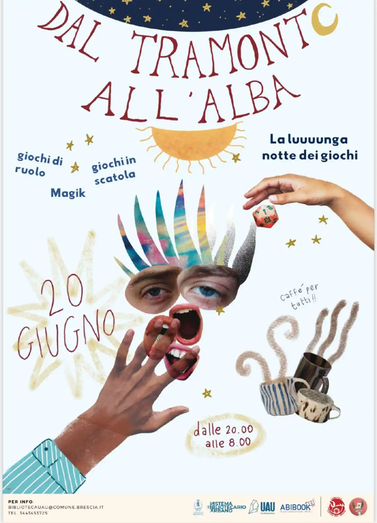 Image from Comune di Brescia: Dalle 20 di venerdì 20 giugno alle 8 di sabato 21 giugno, la Bibliotec...