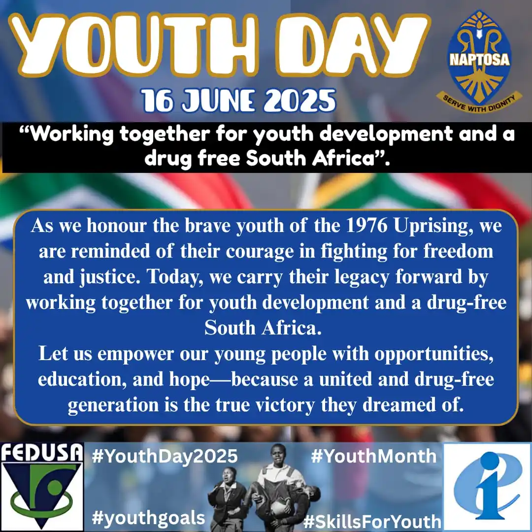 Image from NAPTOSA (National): Happy Youth Day, South Africa! Youth Today, Leaders Tomorrow! <a class...