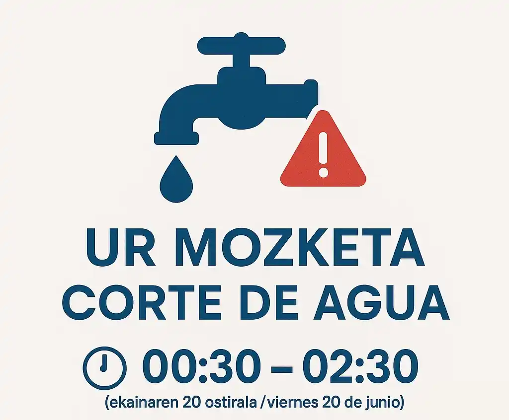 Image from Hondarribiko Udala: 🚱 *HONDARRIBIAN PROGRAMATUTAKO UR MOZKETA OSTIRAL GOIZALDEAN*  Txingu...