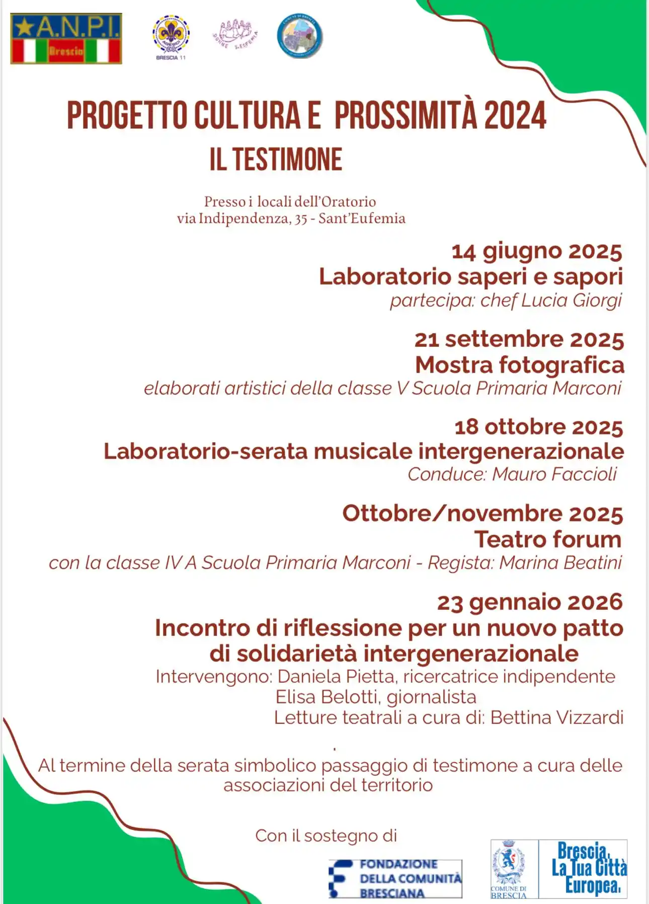 Image from Comune di Brescia: Il Testimone è il nome del progetto promosso da Anpi Brescia - in coll...