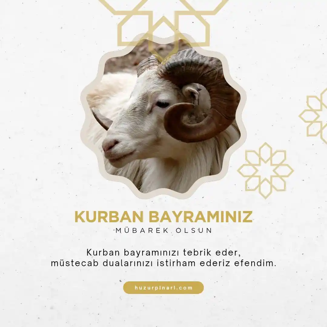 Image from Huzur Pınarı: *KURBAN BAYRAMINIZI TEBRİK EDERİZ EFENDİM*  *Hakiki bayram, Rabbimizin...