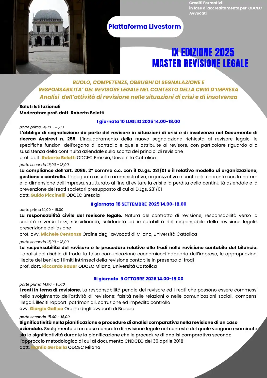 Image from Fondazione Bresciana per gli studi Economico - Giuridici: 🎓 MASTER REVISIONE LEGALE – IX EDIZIONE 2025 📢 Ruolo, competenze, ob...