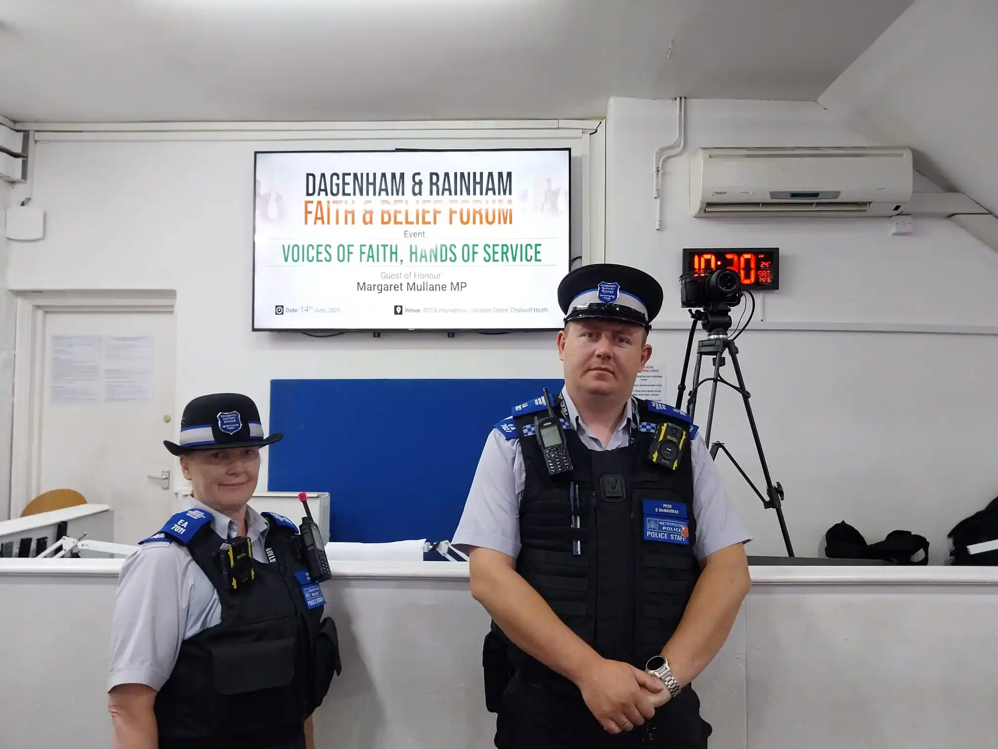 Image from Met Police - Barking & Dagenham Borough: Mayesbrook & Alibon PCSO's yesterday attended Dagenham & Rainham Faith...