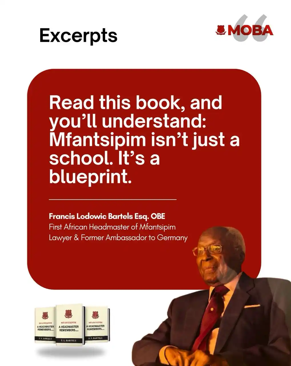 Image from Mfantsipim Old Boys Association: MOBA BOOK LAUNCH 🔴⚫️  Excerpts of “Mfantsipim: A Headmaster Remembers...