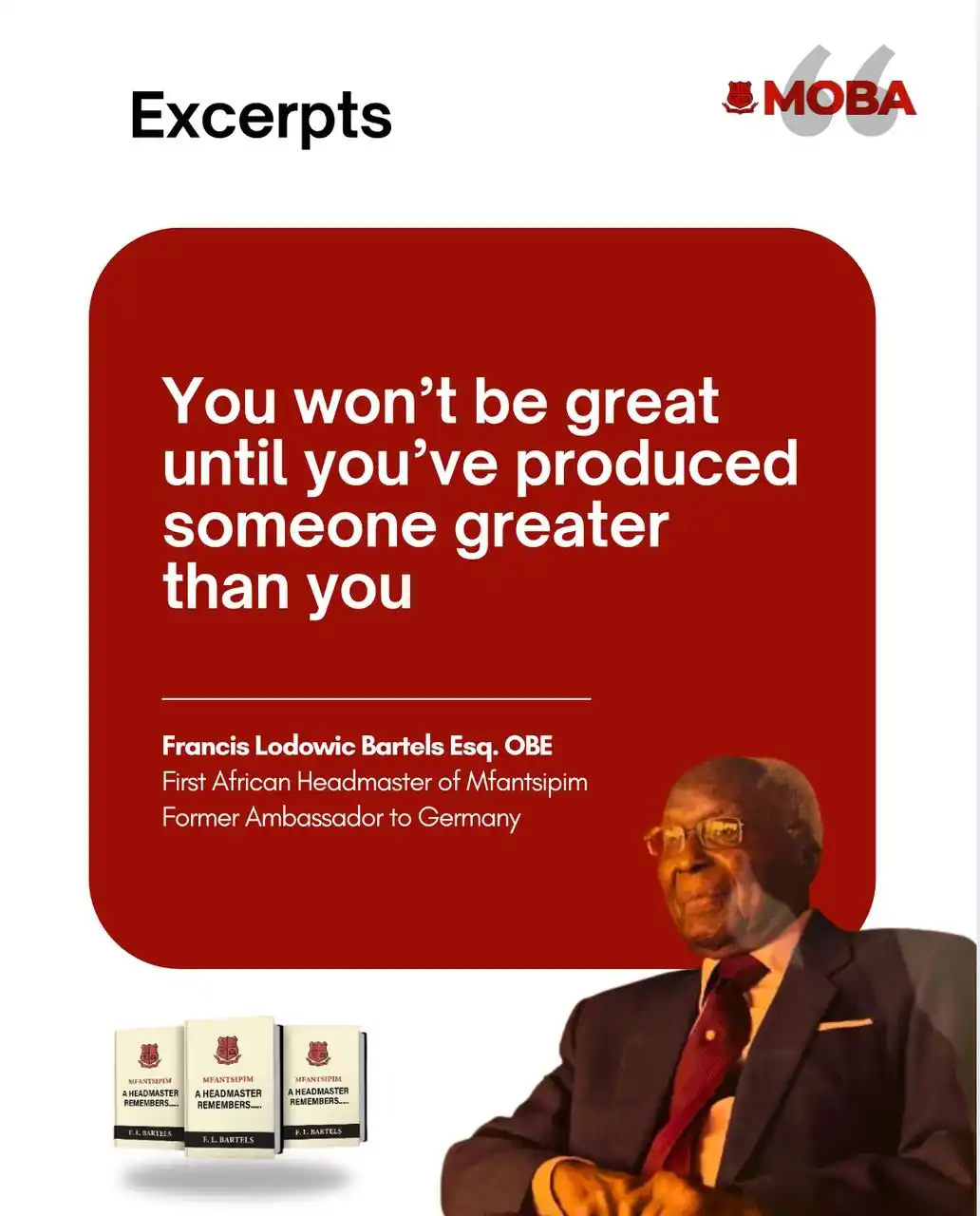 Image from Mfantsipim Old Boys Association: MOBA BOOK LAUNCH 🔴⚫️ “Mfantsipim: A Headmaster Remembers” A tribute...