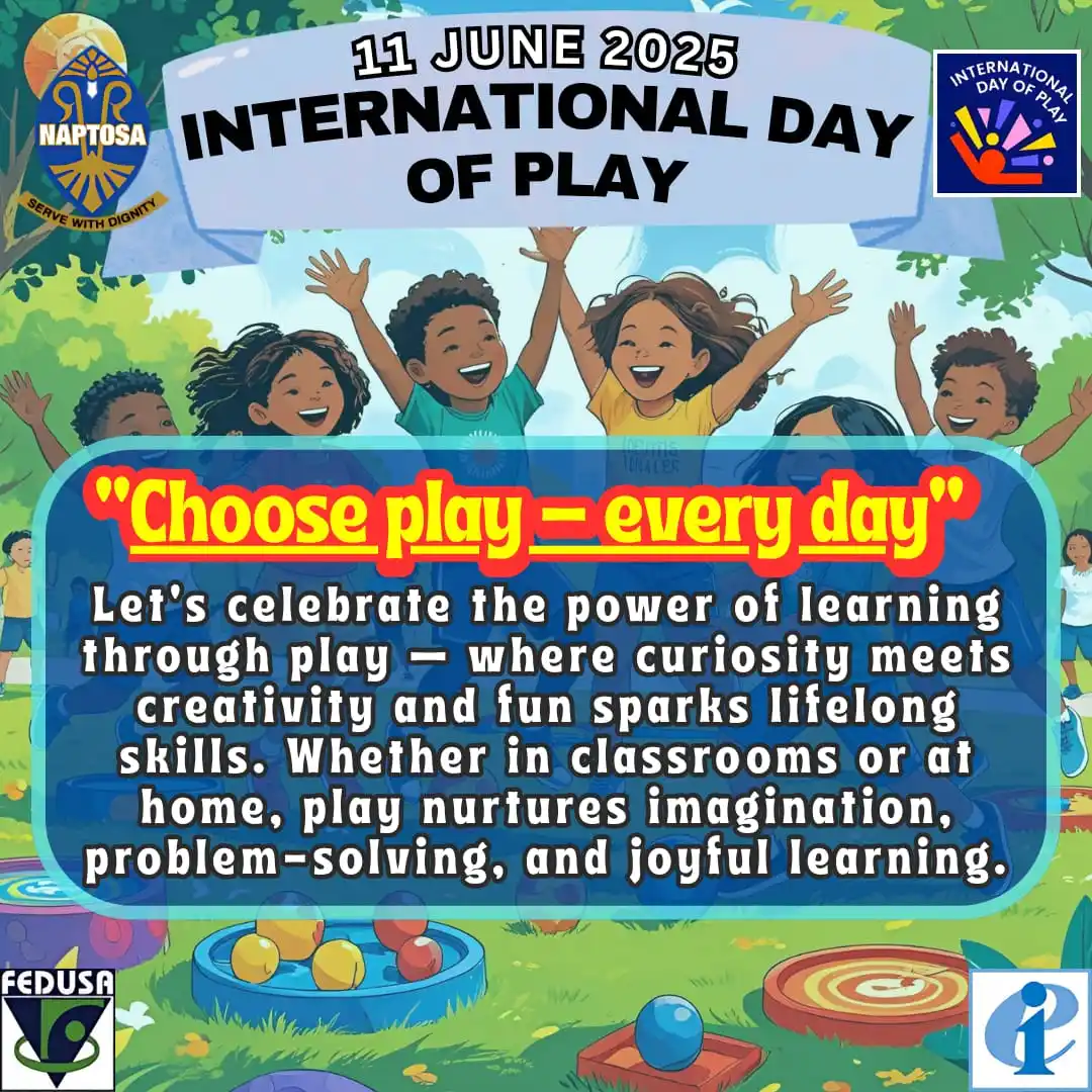 Image from NAPTOSA (National): 🧩 Play is not a break from learning — it’s how children learn best! �...