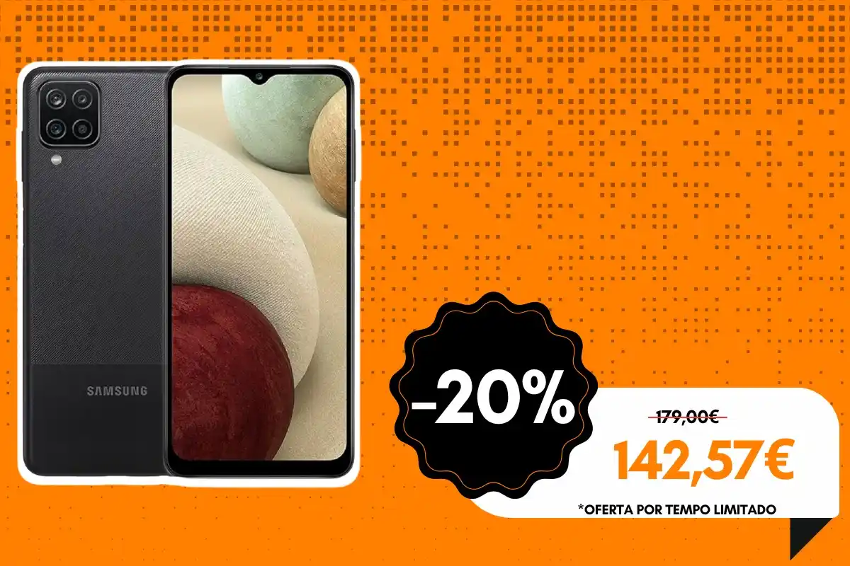 Image from 4gnews Promoções: 📱 Samsung Galaxy A12 – Smartphone 4GB RAM + 64GB com Câmara de 48 MP ...
