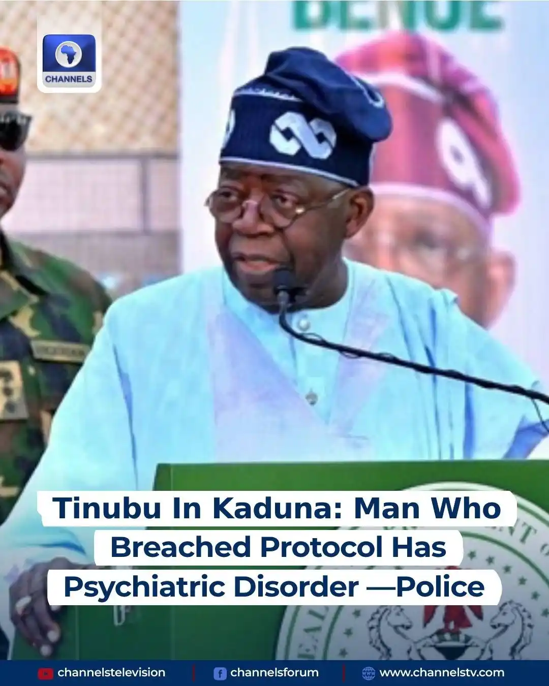 Image from Channels Television: The Kaduna State Police Command has said that the fellow who breached ...