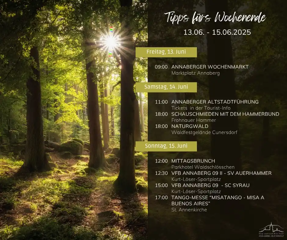 Image from Stadt Annaberg-Buchholz: *Tipps fürs Wochenende*  ❤️ Der Samstag startet kulturell: Bei der *Al...