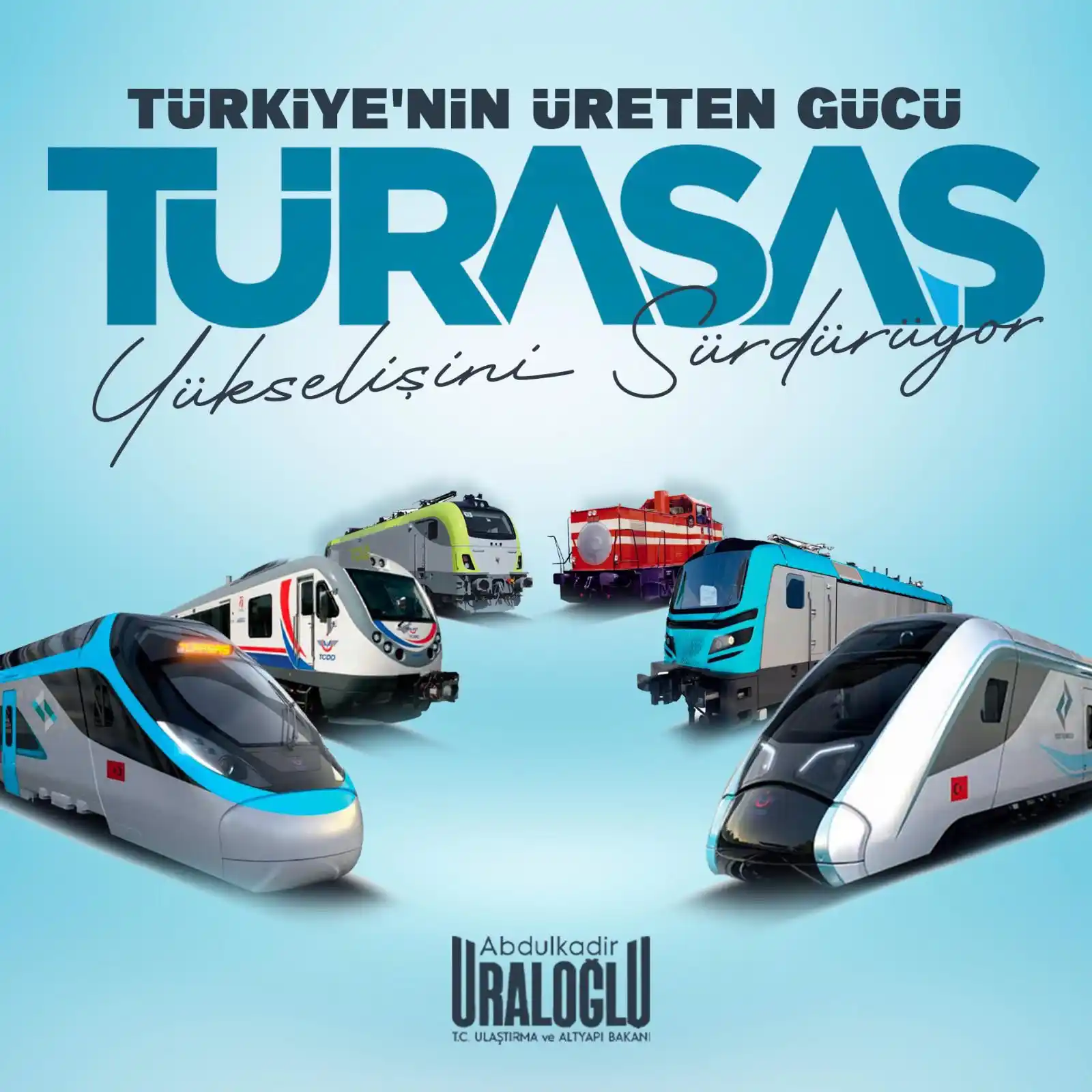 Image from Abdulkadir Uraloğlu: 🚄🇹🇷 TÜRASAŞ’tan gurur verici bir yükseliş!  Yerli ve millî demiryol...
