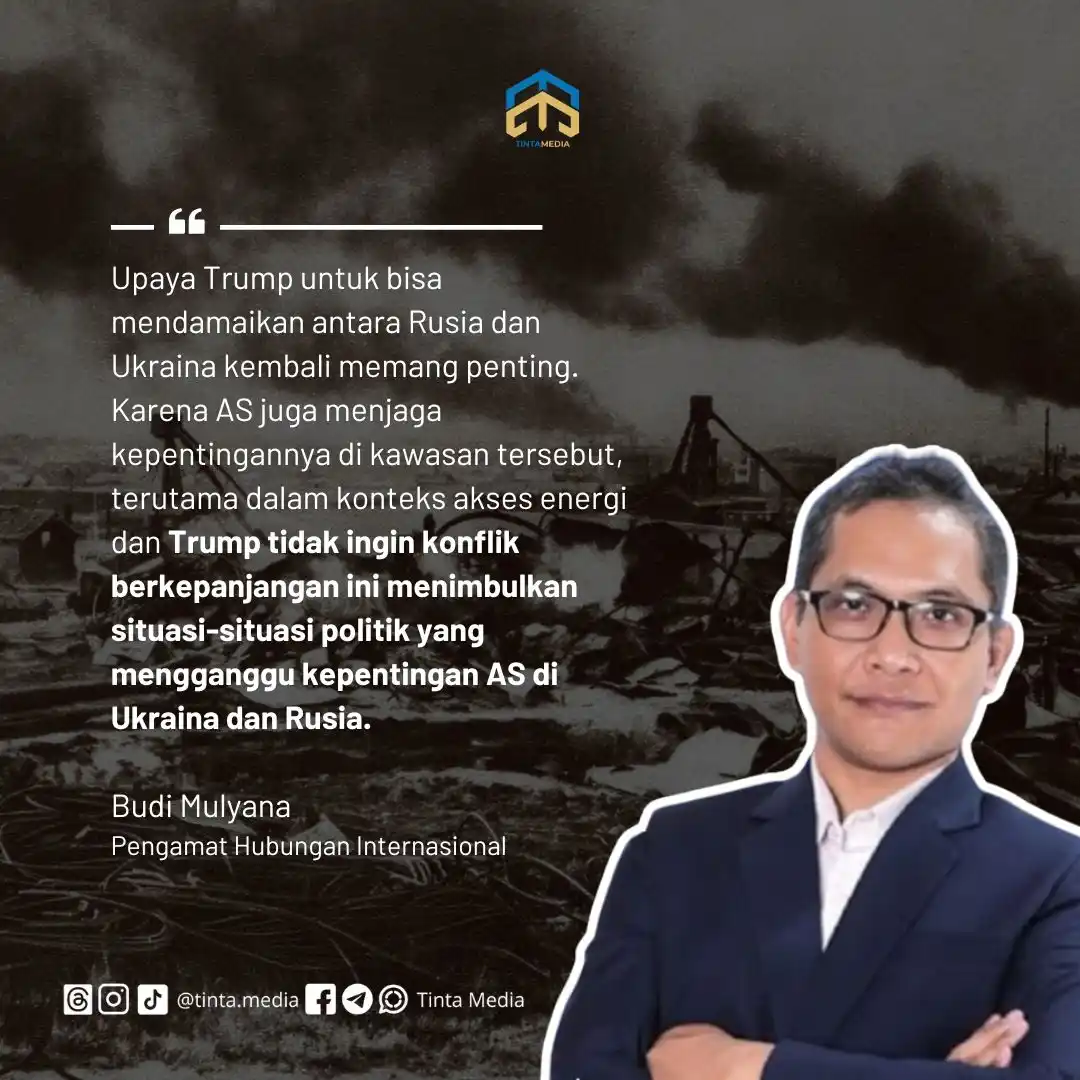 Image from Tinta Media: Upaya Trump untuk bisa mendamaikan antara Rusia dan Ukraina kembali me...