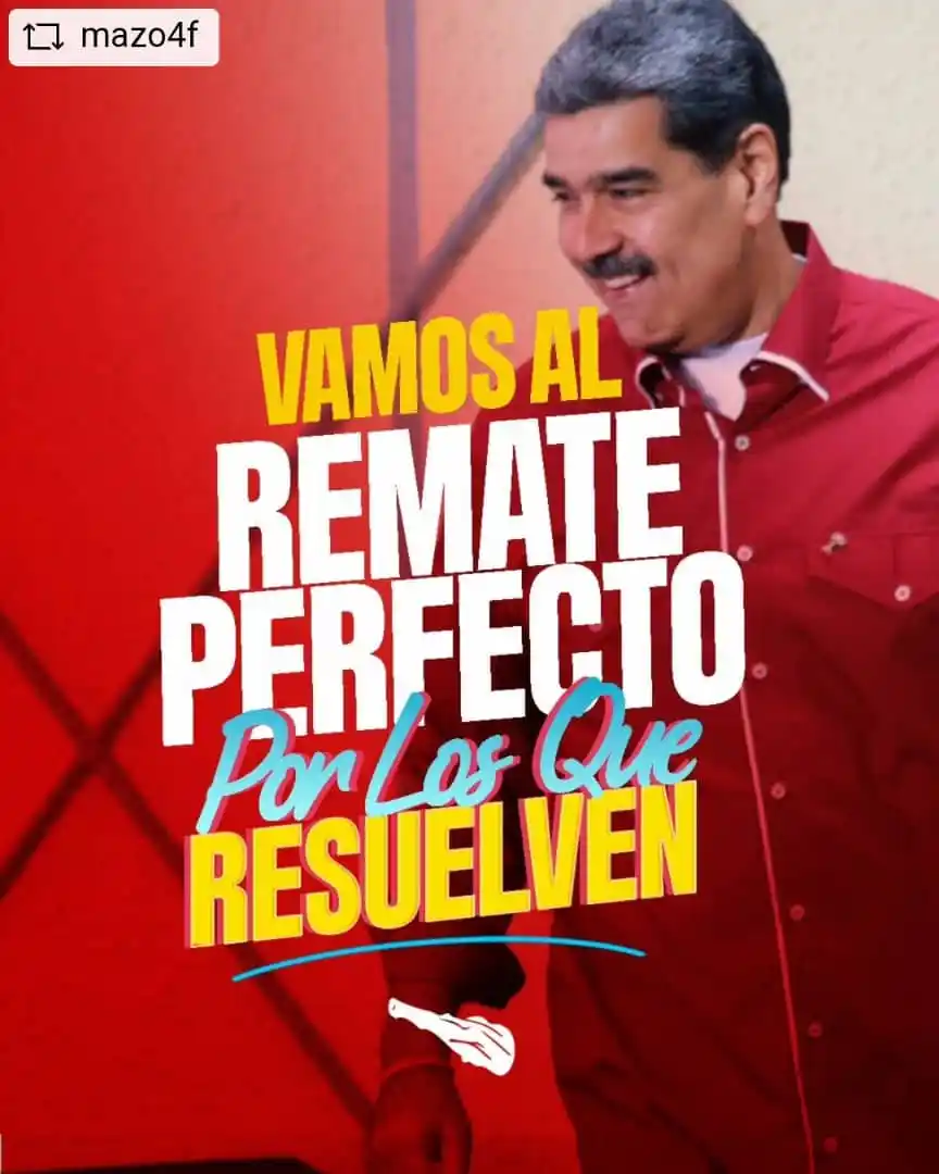Image from PSUV MONAGAS 🚩: ¡Vamos todos y todas al remate perfecto! 😎🇻🇪🚩  <a class="text-blue...