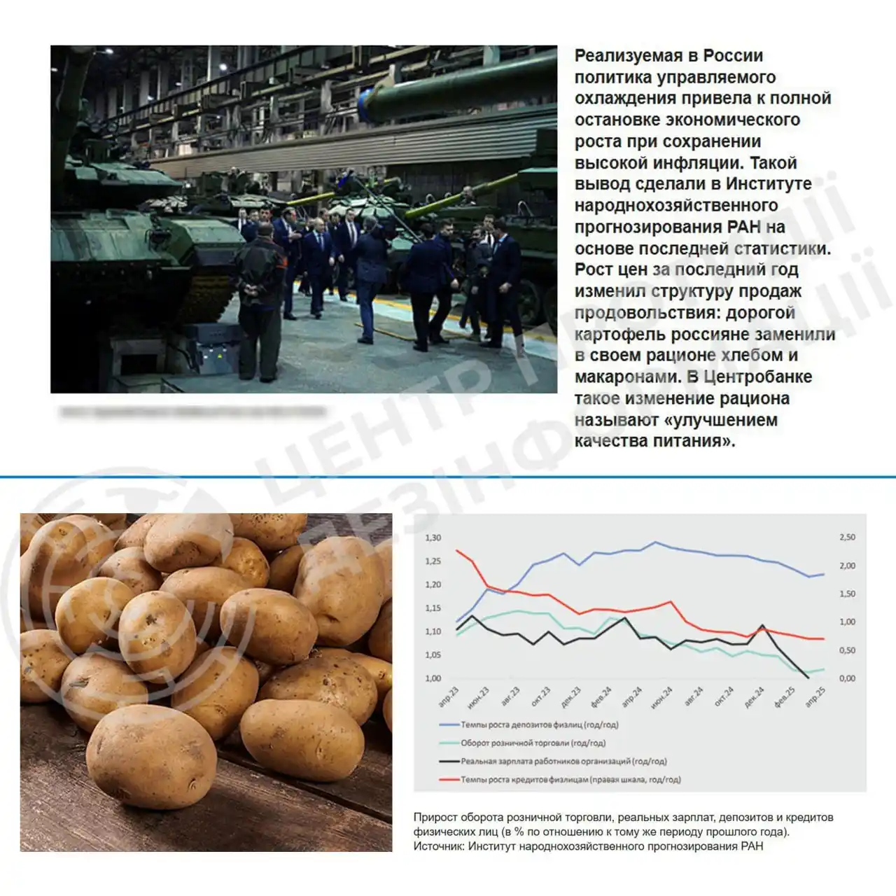 Image from ЦЕНТР ПРОТИДІЇ ДЕЗІНФОРМАЦІЇ РНБО УКРАЇНИ: *⚡️Війна перетворила картоплю на делікатес для багатьох росіян*  ▫️Ста...