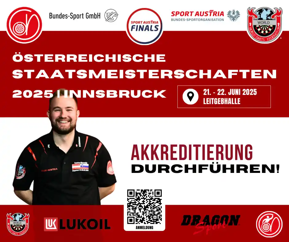 Image from Darts Club Darts-Control 🎯: ❗ *Akkreditierung Staatsmeisterschaften nicht vergessen!* ❗  Die Staat...