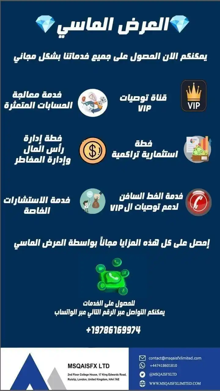 Image from الاقتصادي محمد قيس عبد الغني: 💎العرض الماسي💎  اغتنم الفرصة الآن وافتح حساب تداول من خلال الرابط ال...