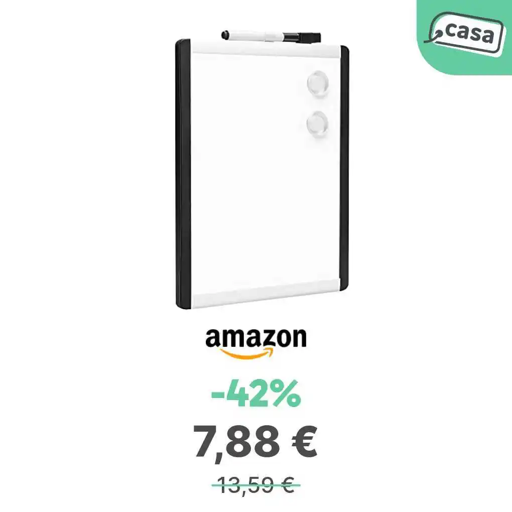 Image from offerte.club: *Amazon Basics Lavagna magnetica cancellabile a secco, 21.6 x 28 cm*  ...
