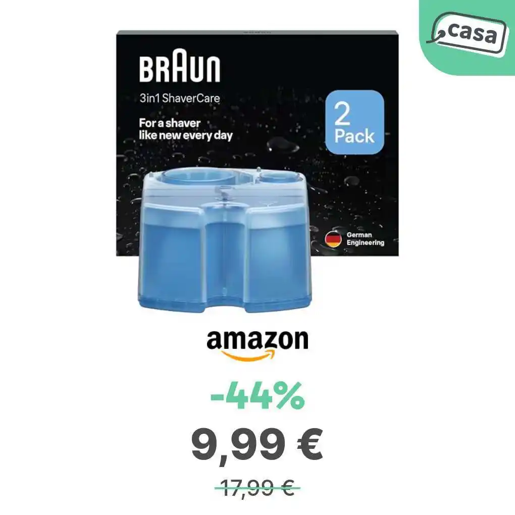 Image from offerte.club: *Braun ShaverCare Ricarica Cartucce Stazione Pulisce Rasoio Elettrico ...