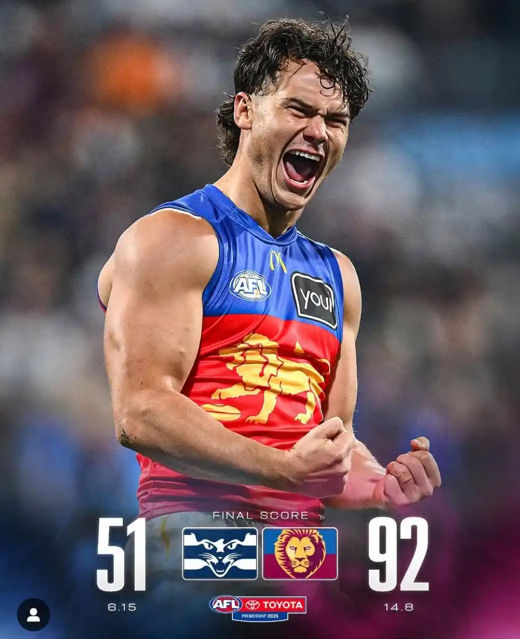 Image from Knéel Do Esporte: Brisbane Lions trucida Geelong Cats no FNF da AFL...