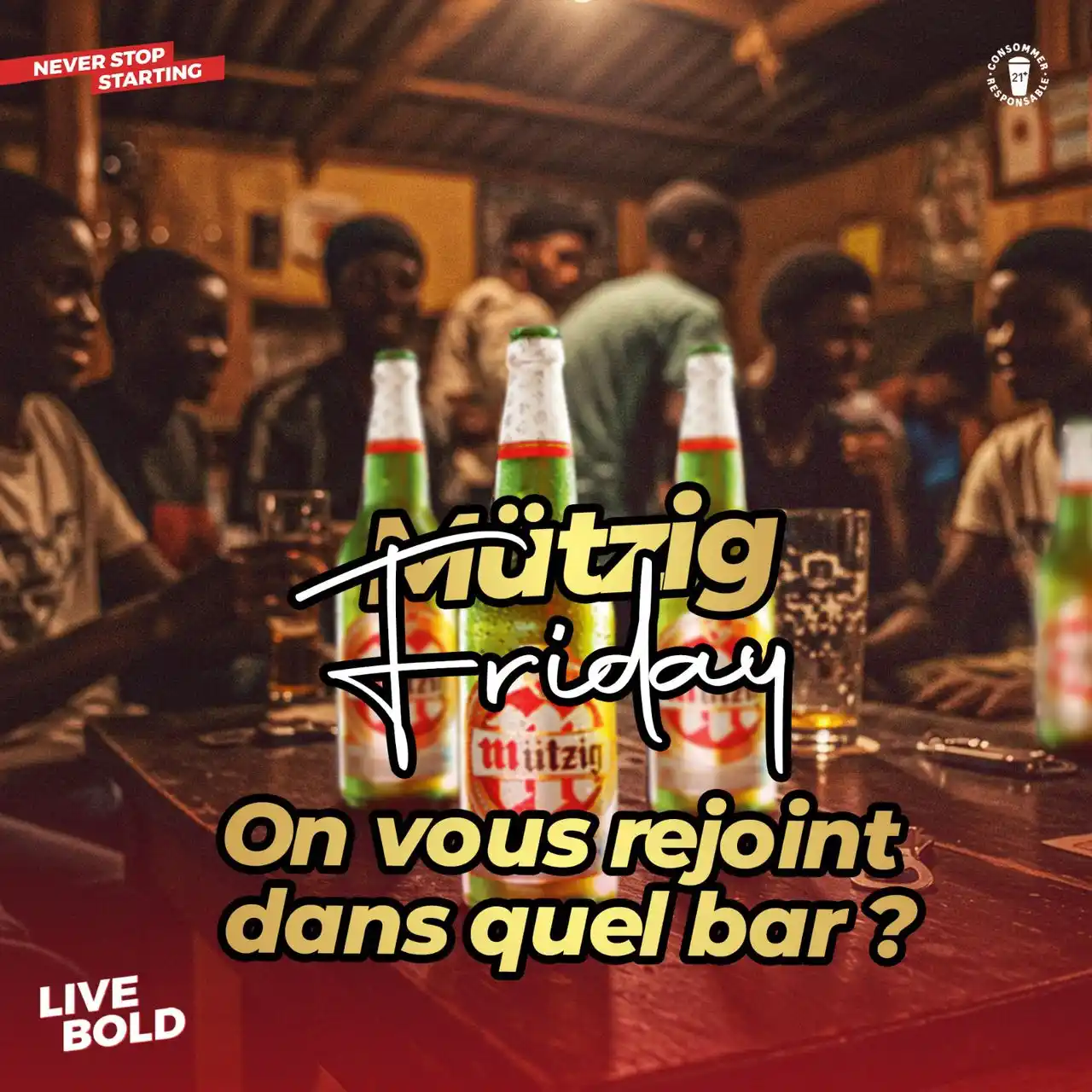 Image from Mutzig STAR: Ce soir, c’est ambiance assurée 🍻   Laissez juste des cœurs ♥️ … et o...