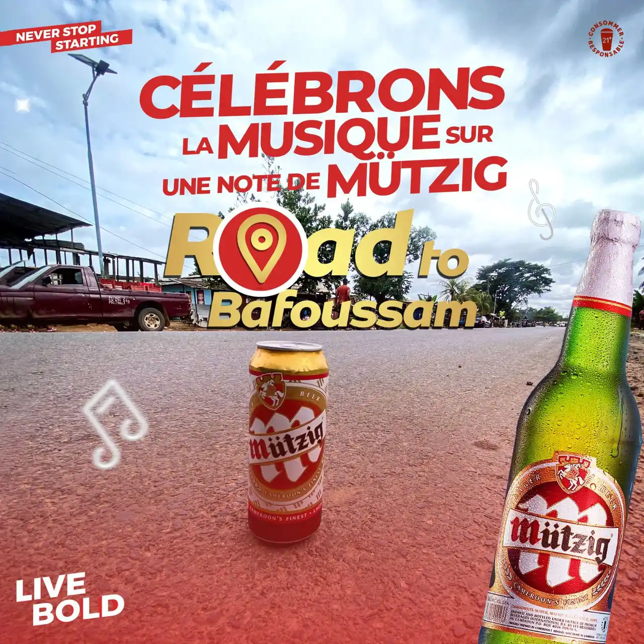 Image from Mutzig STAR: [Célébrons la Musique sur une note de Mützig]  🎶 Bafoussam on arrive ...