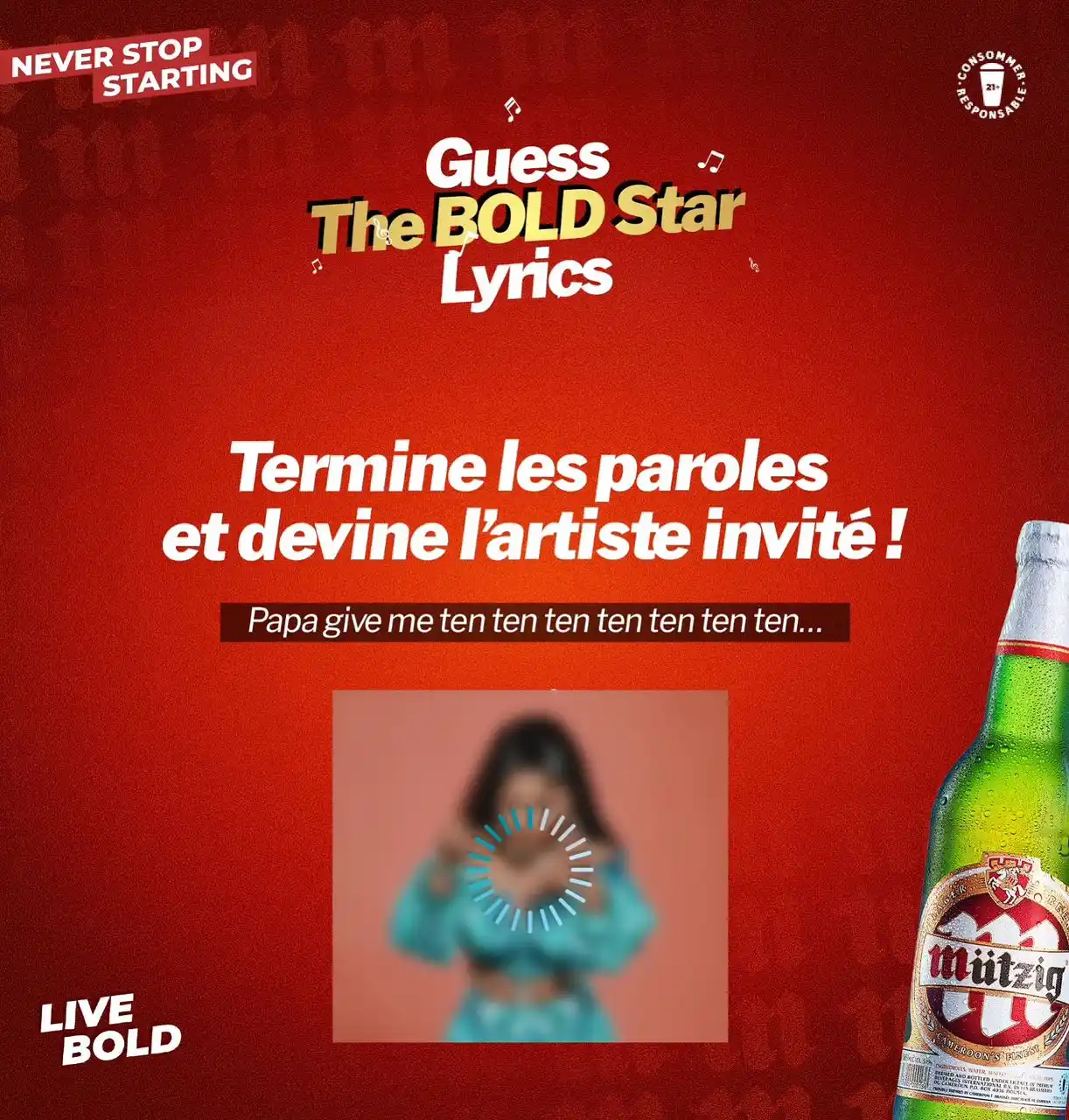 Image from Mutzig STAR: [Célébrons la Musique sur une note de Mützig]    🎶 Papa give me ten t...