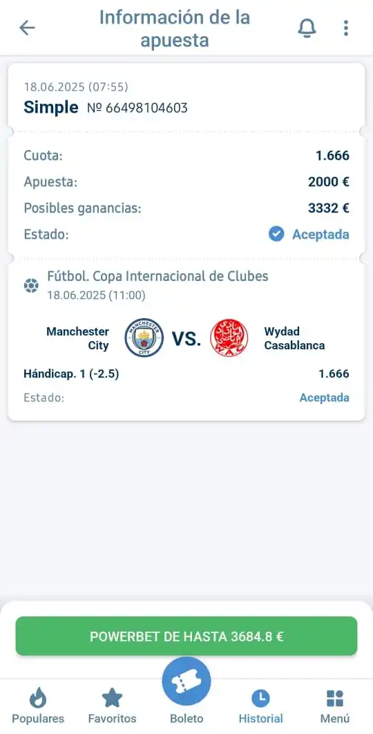 Image from Game Gurú Fútbol ⚽: *🌎 FIFA CLUB WORLD CUP* 👉 *Hándicap Manchester City -2,5* ⚽️ *Stak...
