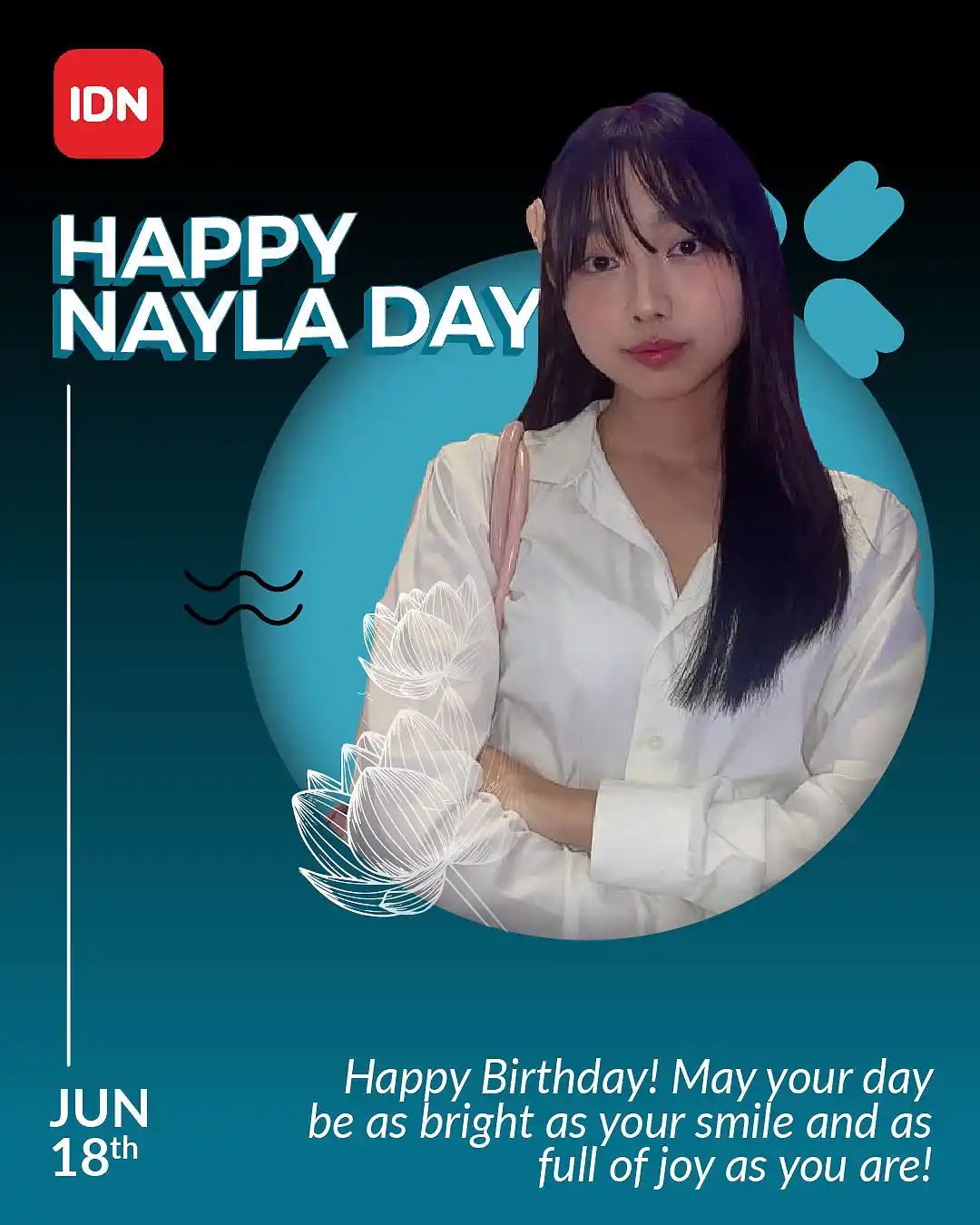 Image from This FJKT48 NewEra: Happy birthday, Nayla!🥳 Semoga selalu dikelilingi kebahagiaan, cinta,...