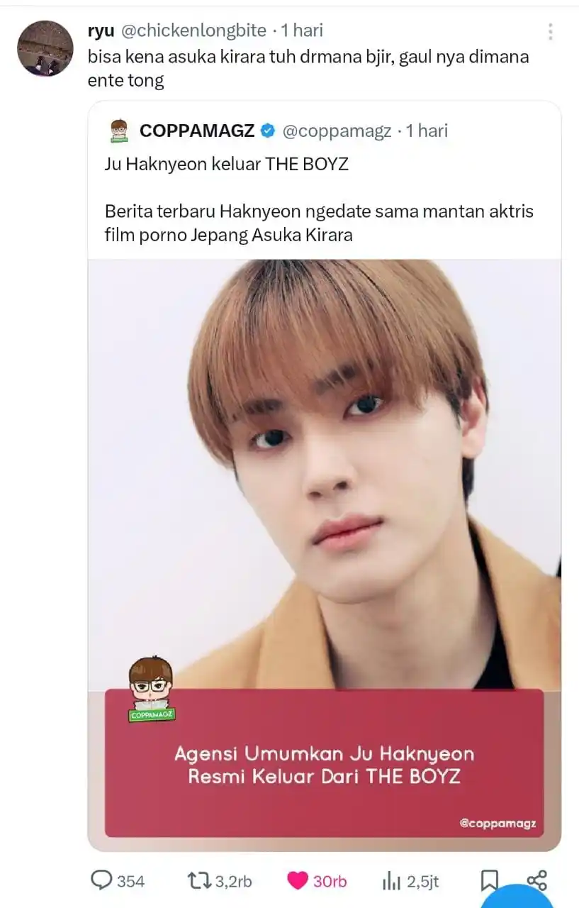 Image from Blu(E)byiest🫧: He took "bergaul egee" tpi ini trllu srius haknyeon, ente kena pergaul...