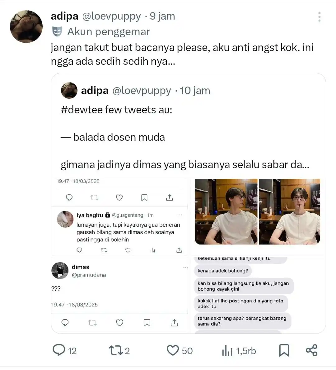 Image from Blu(E)byiest🫧: Kmu bukan Superman btw kak dip, angst jga gpp bnyk sedihnya jga GAPAPA...