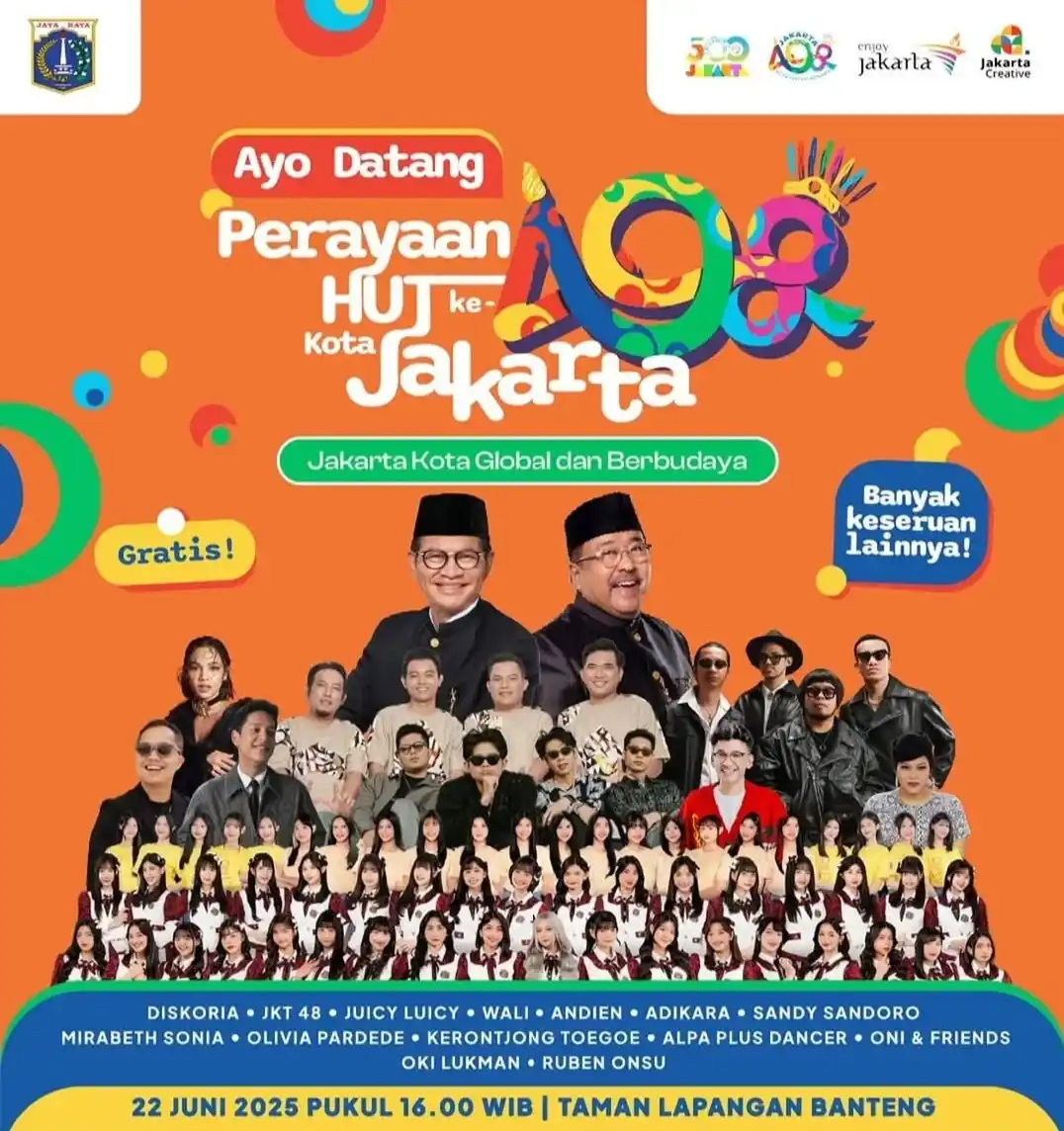 Image from This FJKT48 NewEra: *KONSER GRATIS DI JAKARTA* Perayaan ulang tahun Jakarta dan Malam Pun...